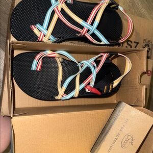 women’s chacos w/ multicolor Straps